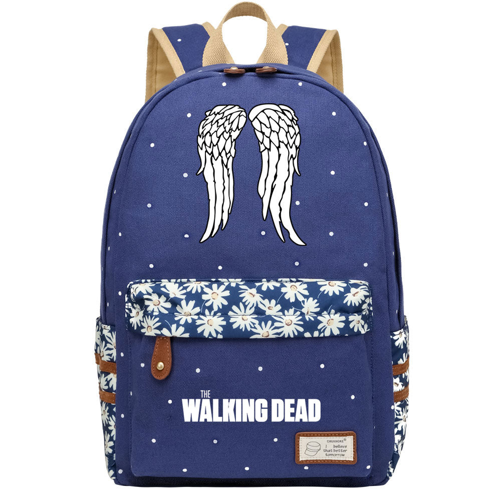 The Walking Dead Canvas Travel Backpack School Bag For Girl Kids Boy