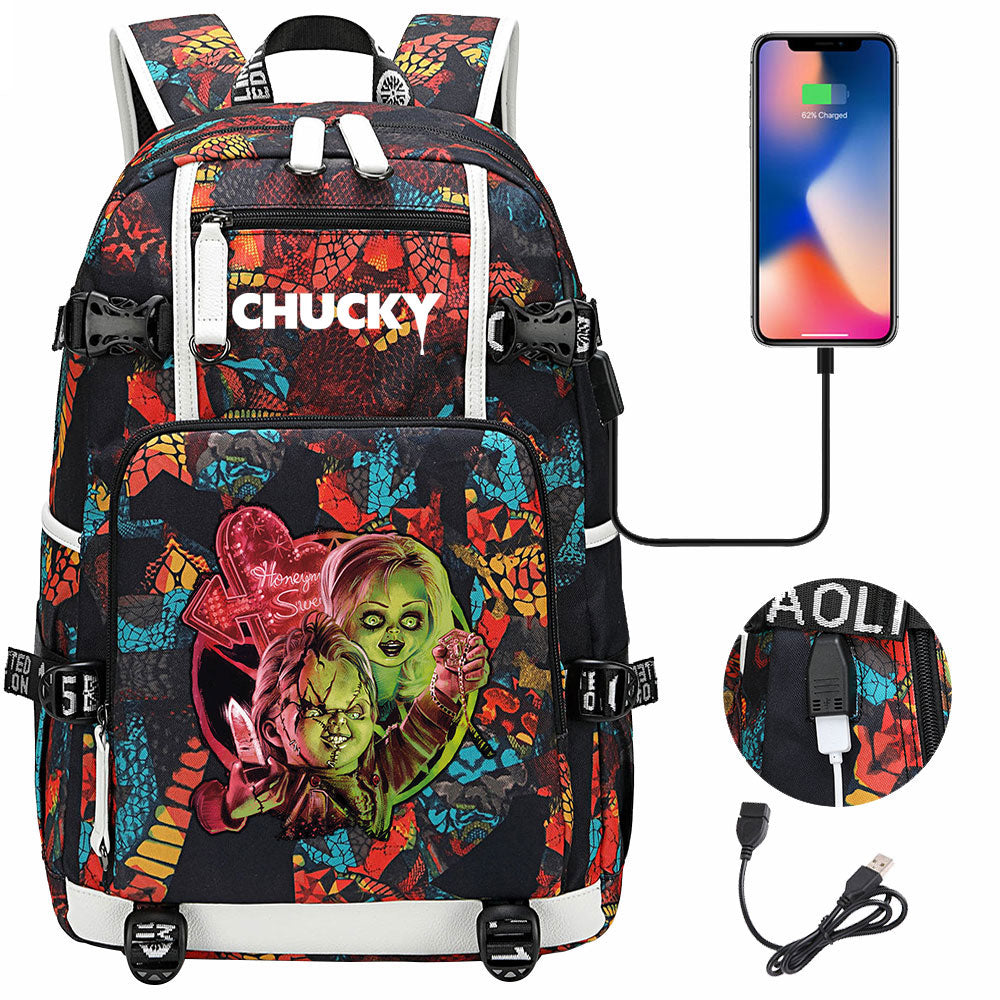 Child's Play USB Charging Backpack School NoteBook Laptop Travel Bags