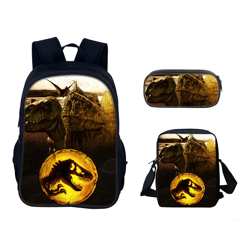 Jurassic World Dominion Schoolbag Backpack Lunch Bag Pencil Case Set Gift for Kids Students