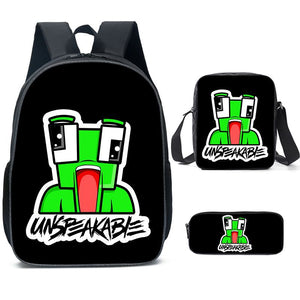 Unspeakable Gaming Schoolbag Backpack Lunch Bag Pencil Case Set Gift for Kids Students