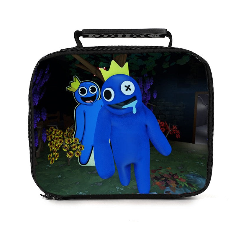 Rainbow Friends PU Leather Portable Lunch Box School Tote Storage Picnic Bag