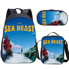 The Sea Beast Schoolbag Backpack Lunch Bag Pencil Case Set Gift for Kids Students