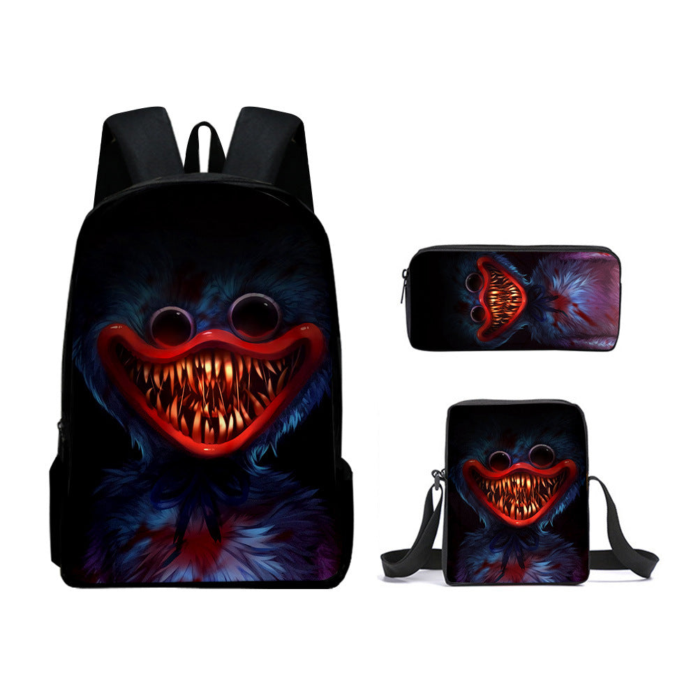 Poppy Playtime Schoolbag Backpack Lunch Bag Pencil Case Set Gift for Kids Students