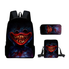 Poppy Playtime Schoolbag Backpack Lunch Bag Pencil Case Set Gift for Kids Students