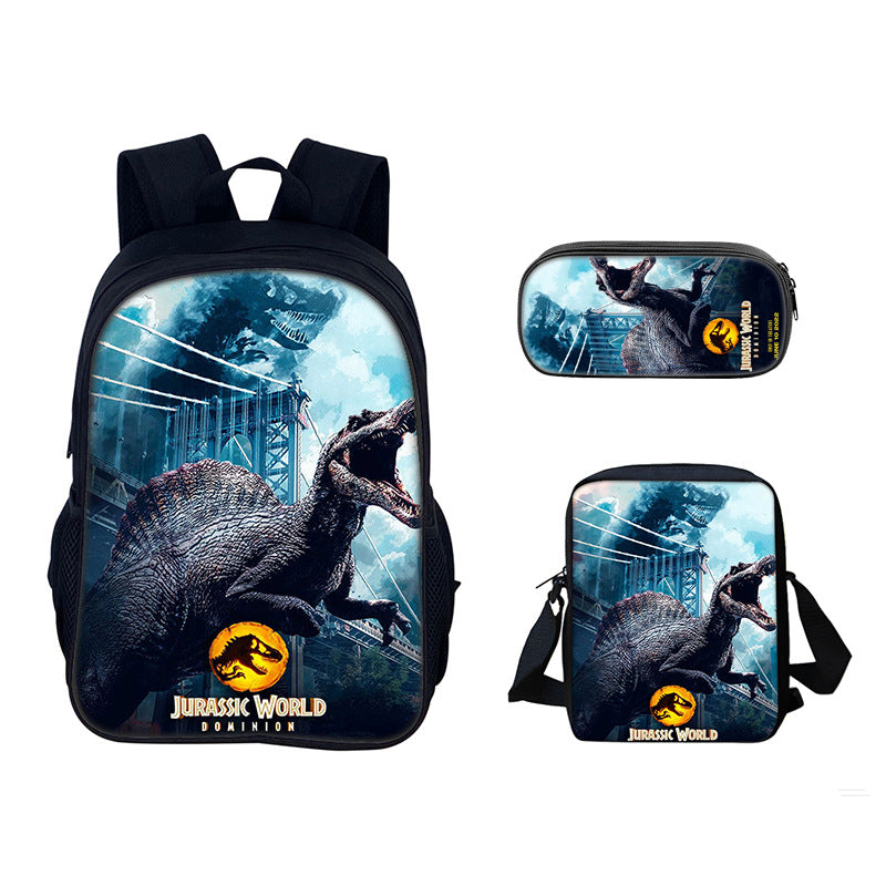 Jurassic World Dominion Schoolbag Backpack Lunch Bag Pencil Case Set Gift for Kids Students