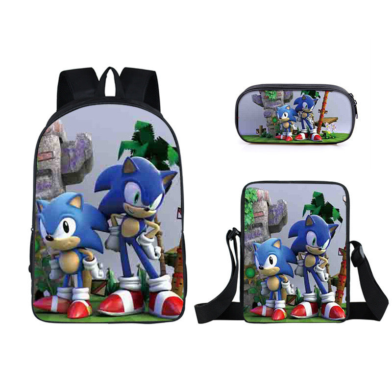 Hedgehog Schoolbag Backpack Lunch Bag Pencil Case Set Gift for Kids Students