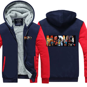 Marvel Superhero Hoodie Jacket Autumn Winter Unisex Zipper Sweatershirt Warm Coat