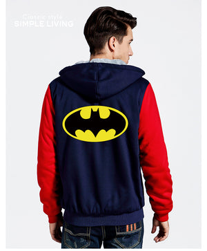 Batman Superhero  Hoodie Jacket Autumn Winter Unisex Zipper Sweatershirt Warm Coat