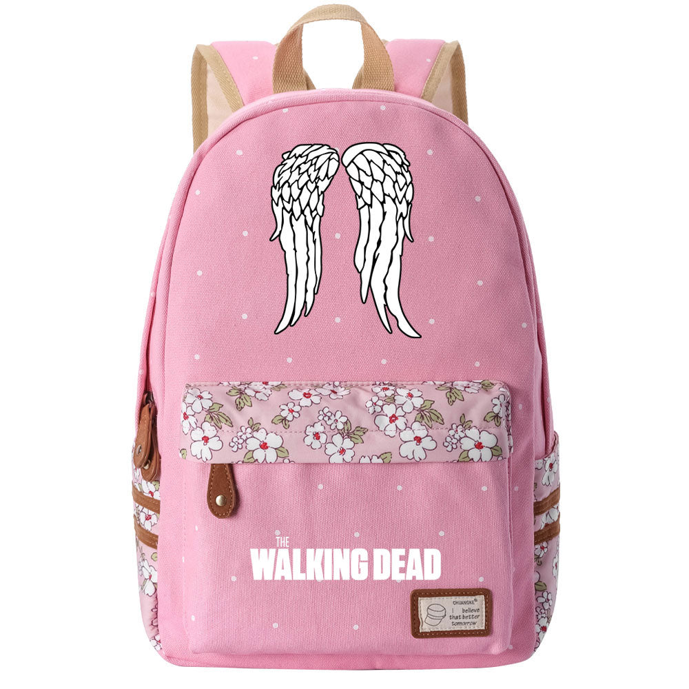 The Walking Dead Canvas Travel Backpack School Bag For Girl Kids Boy