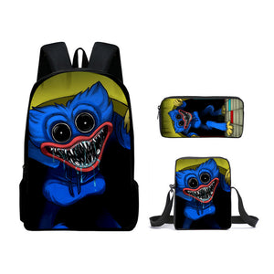 Poppy Playtime Schoolbag Backpack Lunch Bag Pencil Case Set Gift for Kids Students