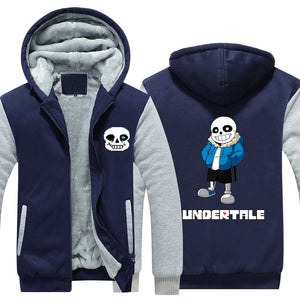 Undertale Sans Hoodie Jacket Autumn Winter Unisex Zipper Sweatershirt Warm Coat