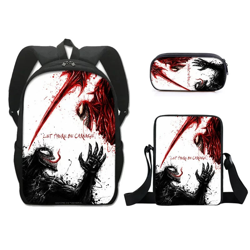 Venom 2 Schoolbag Backpack Lunch Bag Pencil Case Set Gift for Kids Students