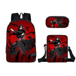 Naruto  Schoolbag Backpack Lunch Bag Pencil Case Set Gift for Kids Students