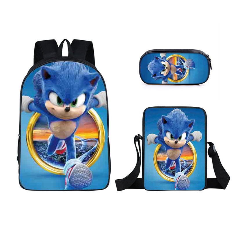 Hedgehog Schoolbag Backpack Lunch Bag Pencil Case Set Gift for Kids Students