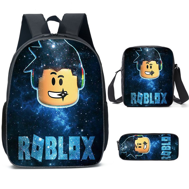 Game Roblox Schoolbag Backpack Lunch Bag Pencil Case Set Gift for Kids Students