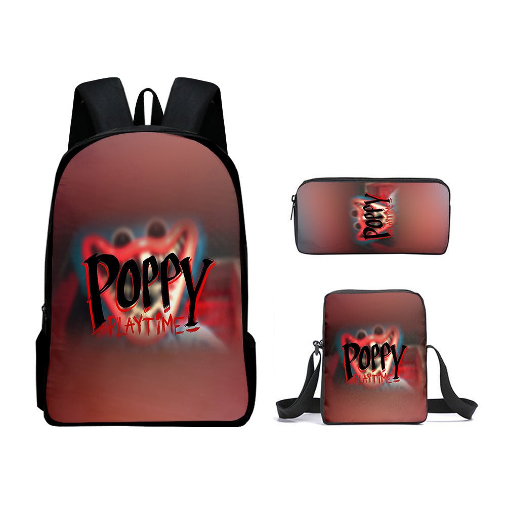 Poppy Playtime Schoolbag Backpack Lunch Bag Pencil Case Set Gift for Kids Students