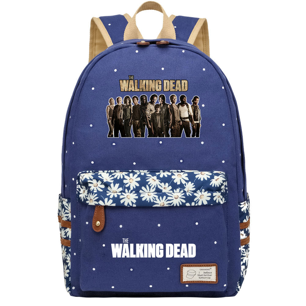 The Walking Dead Canvas Travel Backpack School Bag For Girl Kids Boy