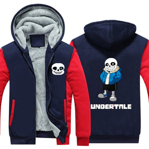 Undertale Sans Hoodie Jacket Autumn Winter Unisex Zipper Sweatershirt Warm Coat