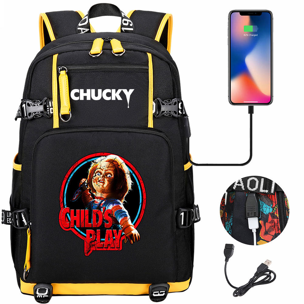Child's Play USB Charging Backpack School NoteBook Laptop Travel Bags