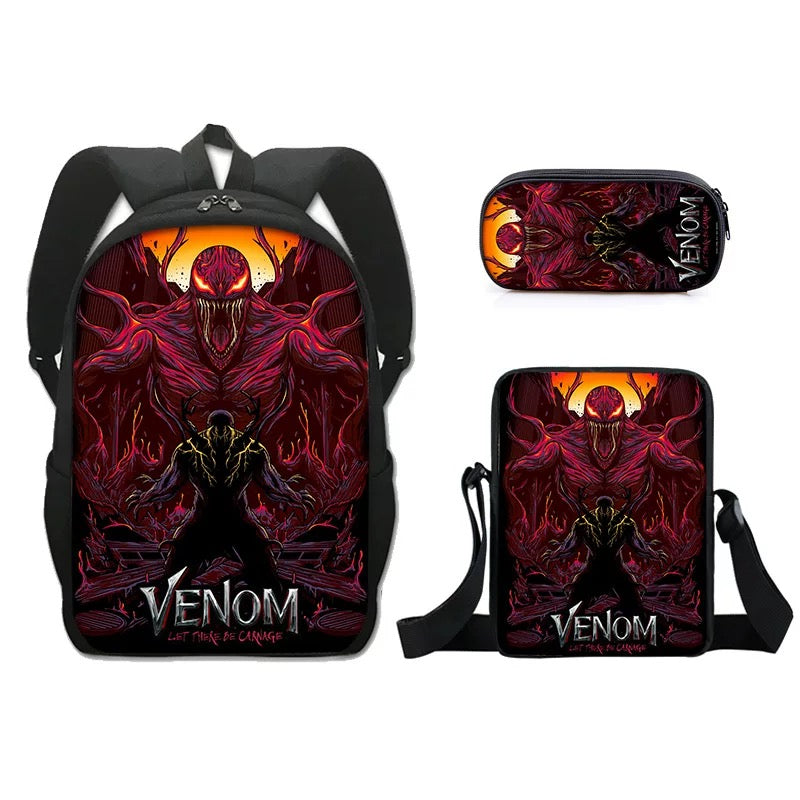 Venom 2 Schoolbag Backpack Lunch Bag Pencil Case Set Gift for Kids Students