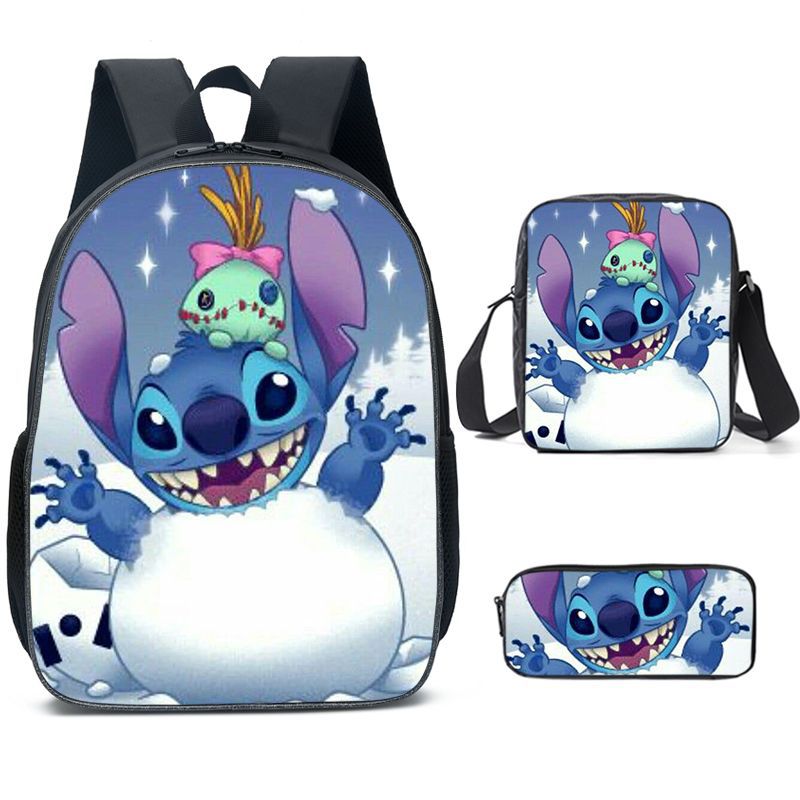 Lilo Stitch Schoolbag Backpack Lunch Bag Pencil Case Set Gift for Kids Students