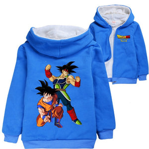 Dragon Ball Pullover Hoodie Sweatshirt Autumn Winter Unisex Sweater Zipper Jacket for Kids Boy Girls