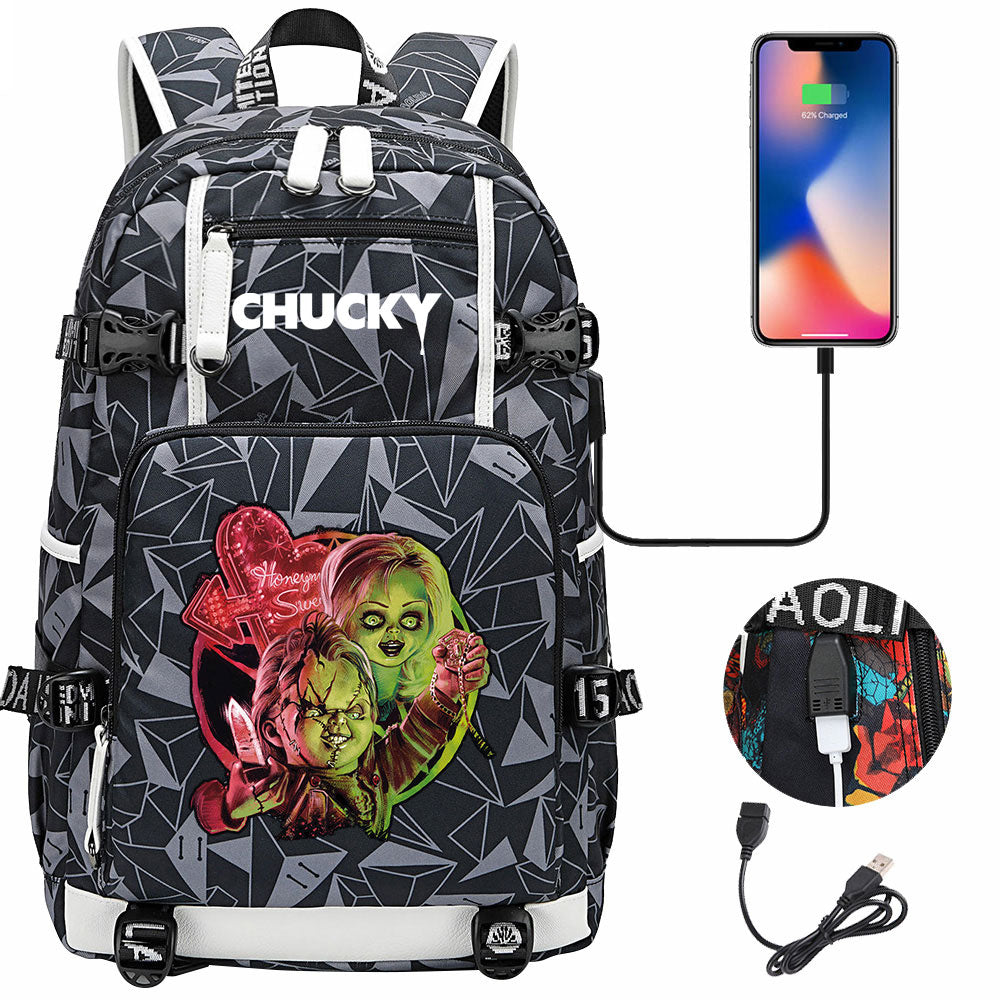 Child's Play USB Charging Backpack School NoteBook Laptop Travel Bags