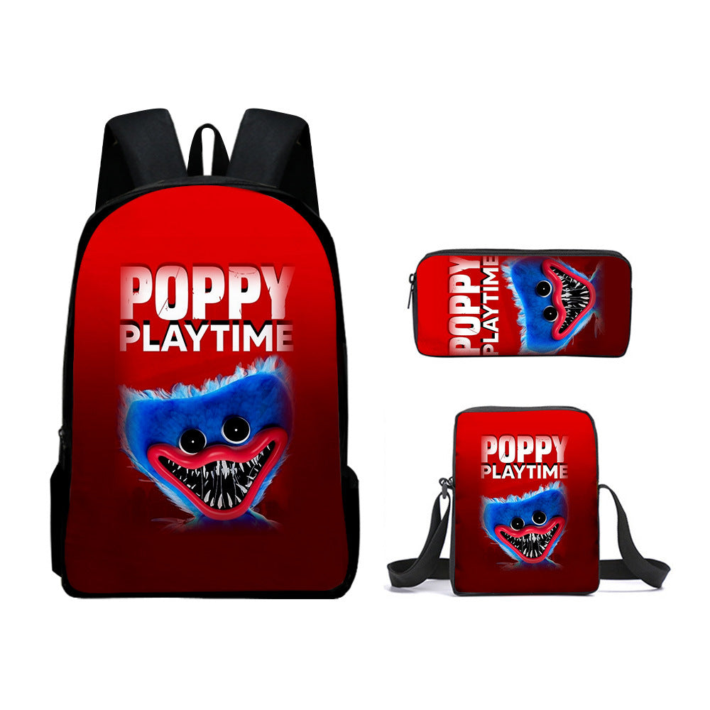 Poppy Playtime Schoolbag Backpack Lunch Bag Pencil Case Set Gift for Kids Students