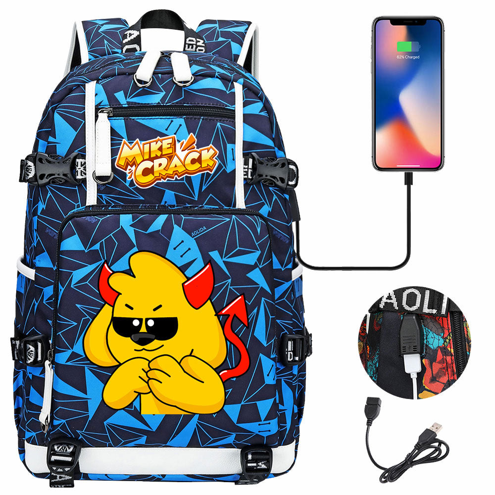 Mikecrack USB Charging Backpack School NoteBook Laptop Travel Bags