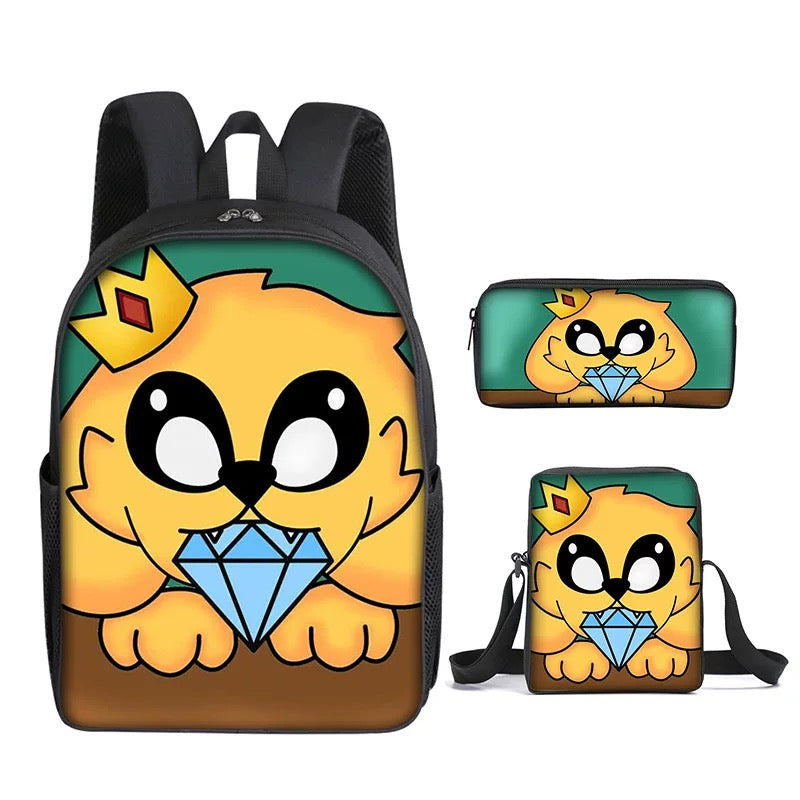 Mikecrack Schoolbag Backpack Lunch Bag Pencil Case Set Gift for Kids Students
