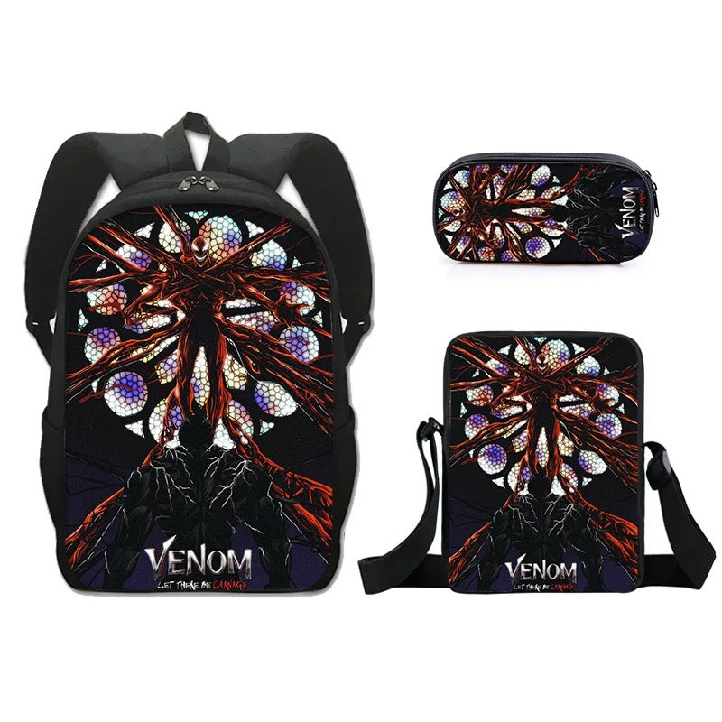 Venom 2 Schoolbag Backpack Lunch Bag Pencil Case Set Gift for Kids Students