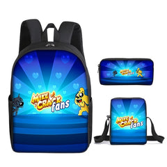 Mikecrack Schoolbag Backpack Lunch Bag Pencil Case Set Gift for Kids Students