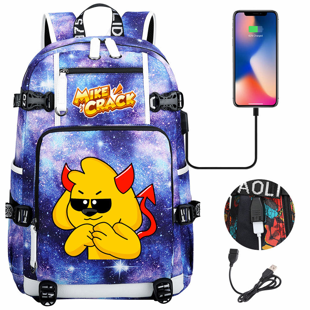 Mikecrack USB Charging Backpack School NoteBook Laptop Travel Bags