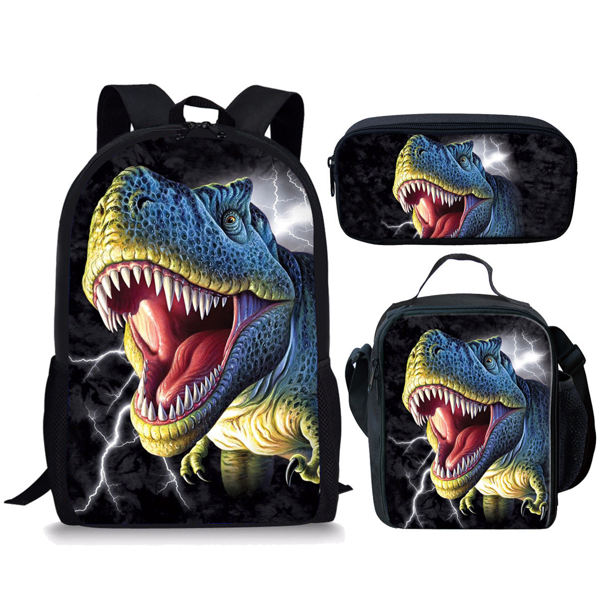 Jurassic World Dominion Schoolbag Backpack Lunch Bag Pencil Case Set Gift for Kids Students
