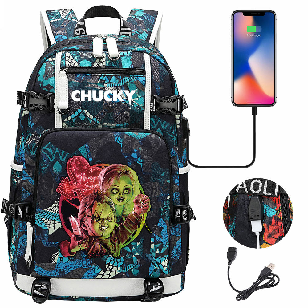 Child's Play USB Charging Backpack School NoteBook Laptop Travel Bags