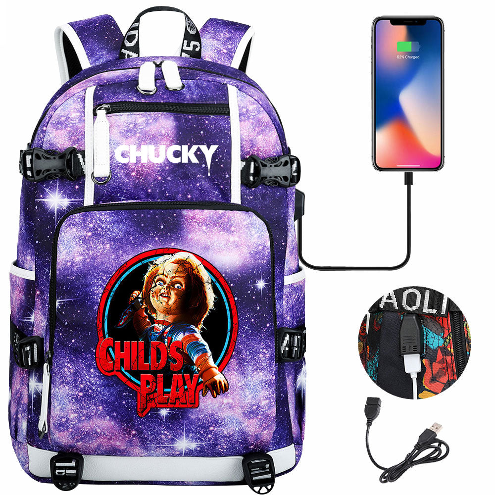 Child's Play USB Charging Backpack School NoteBook Laptop Travel Bags