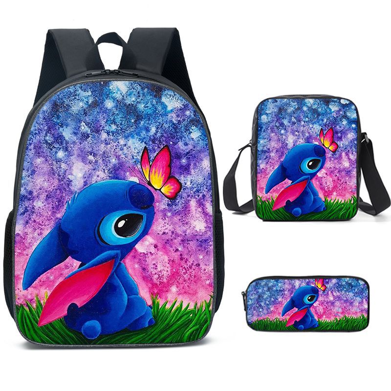 Lilo Stitch Schoolbag Backpack Lunch Bag Pencil Case Set Gift for Kids Students