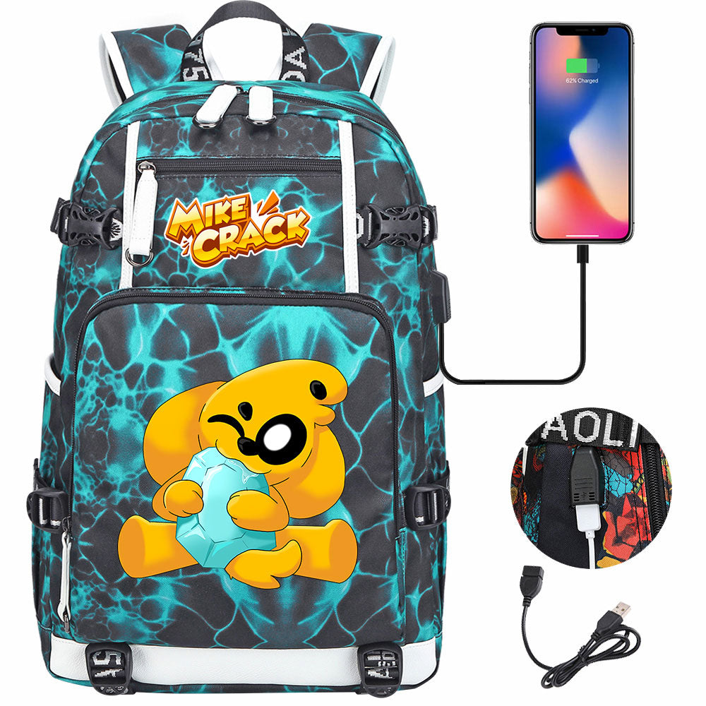 Mikecrack USB Charging Backpack School NoteBook Laptop Travel Bags