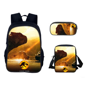 Jurassic World Dominion Schoolbag Backpack Lunch Bag Pencil Case Set Gift for Kids Students