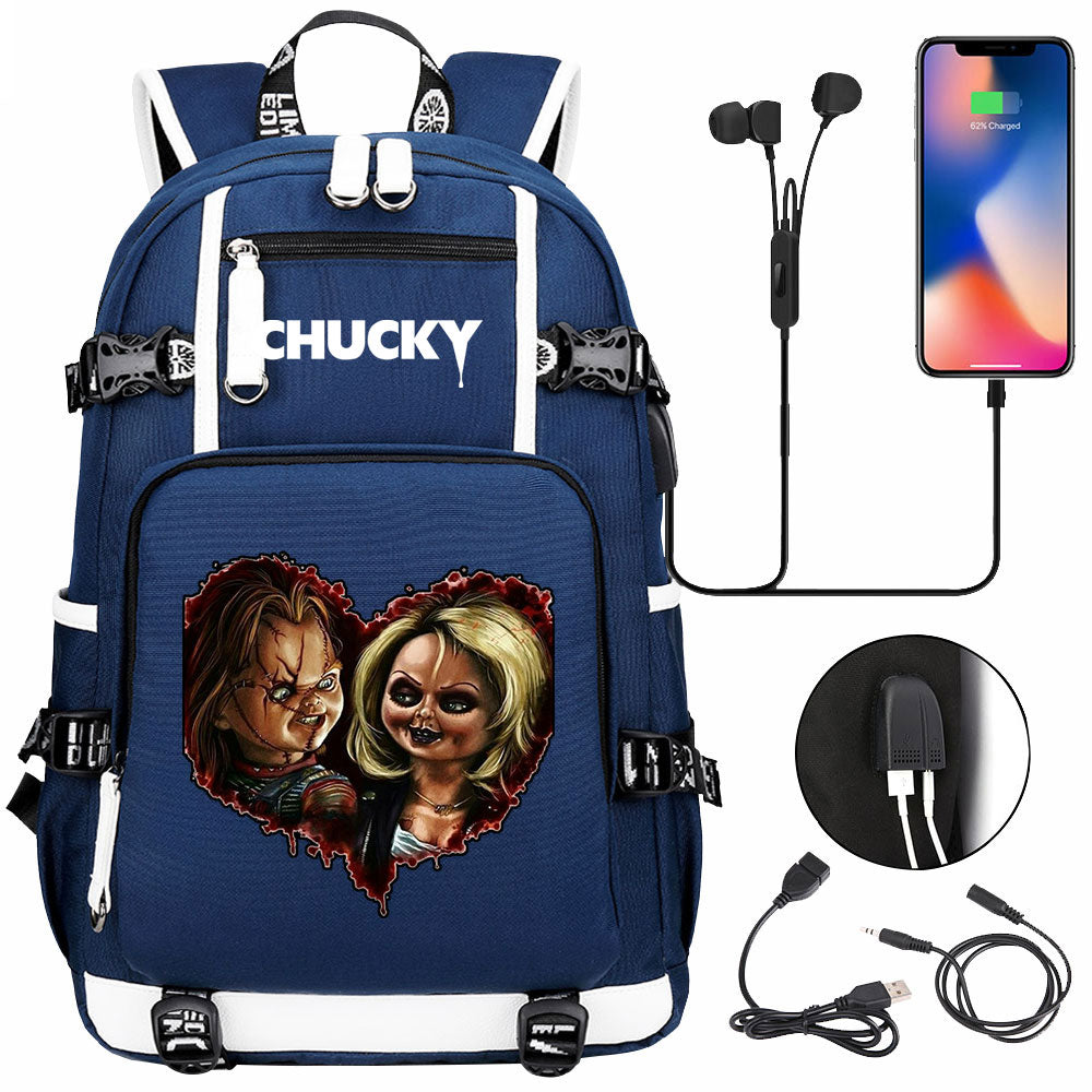 Child's Play USB Charging Backpack School NoteBook Laptop Travel Bags