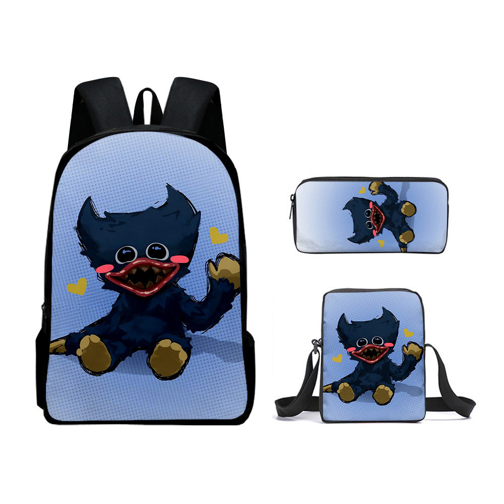 Poppy Playtime Schoolbag Backpack Lunch Bag Pencil Case Set Gift for Kids Students