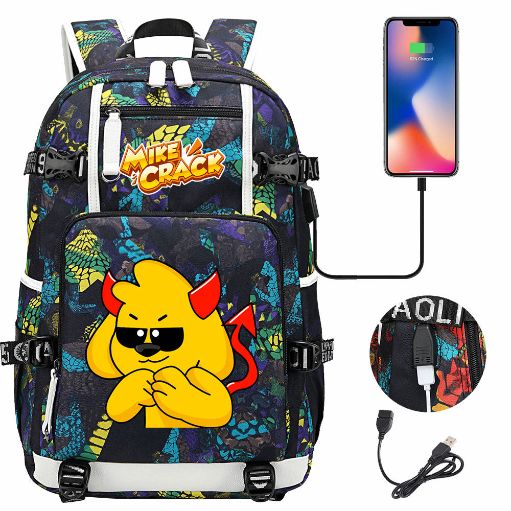 Mikecrack USB Charging Backpack School NoteBook Laptop Travel Bags