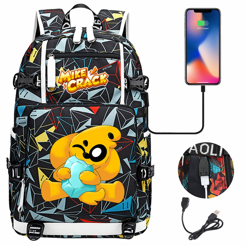 Mikecrack USB Charging Backpack School NoteBook Laptop Travel Bags