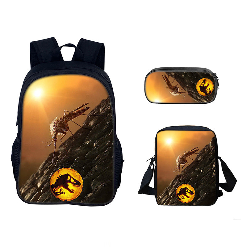 Jurassic World Dominion Schoolbag Backpack Lunch Bag Pencil Case Set Gift for Kids Students