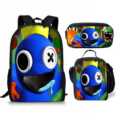 Rainbow Friends Schoolbag Backpack Lunch Bag Pencil Case 3pcs Set Gift for Kids Students