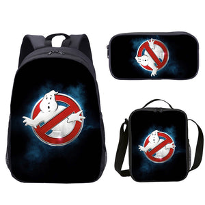 Ghostbusters Schoolbag Backpack Lunch Bag Pencil Case Set Gift for Kids Students
