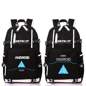Anime Game Detroit Become Human Design Backpack Bag School Backpacks