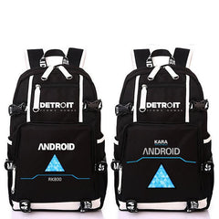 Anime Game Detroit Become Human Design Backpack Bag School Backpacks