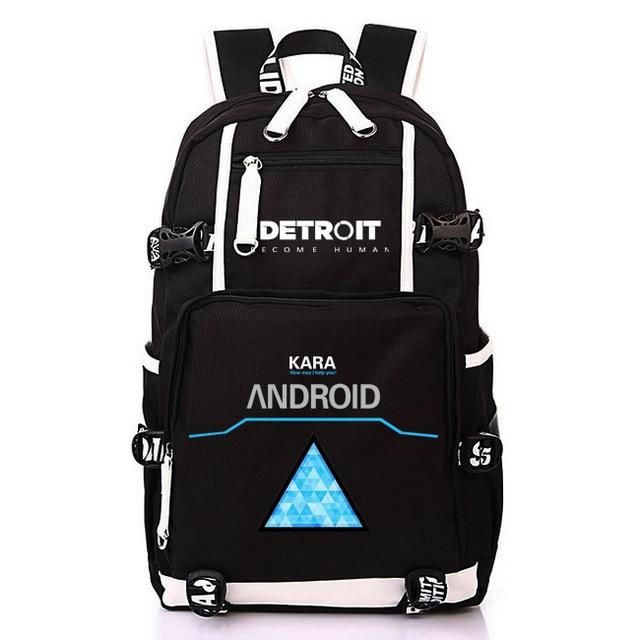Anime Game Detroit Become Human Design Backpack Bag School Backpacks